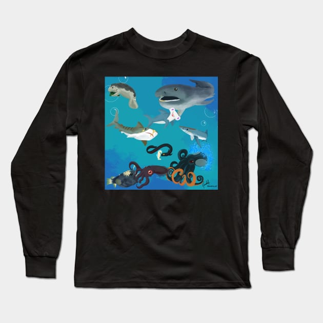 Ocean Omens Long Sleeve T-Shirt by AC Salva